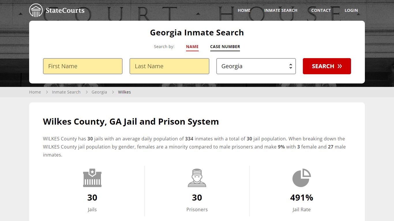 Wilkes County, GA Inmate Search - StateCourts